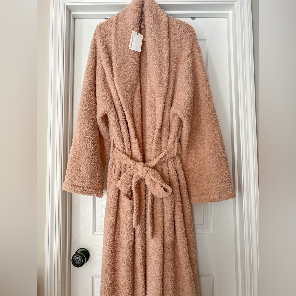 BAREFOOT DREAMS CozyChic Unisex Robe, COLOR soft camel SIZE 3 NWT